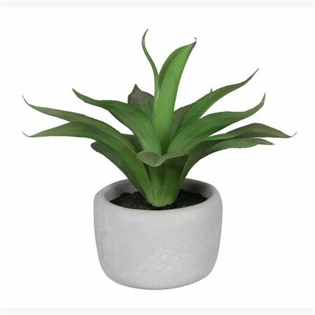 YOUNGS 9 in. Artificial Agave in Cement Pot 12028